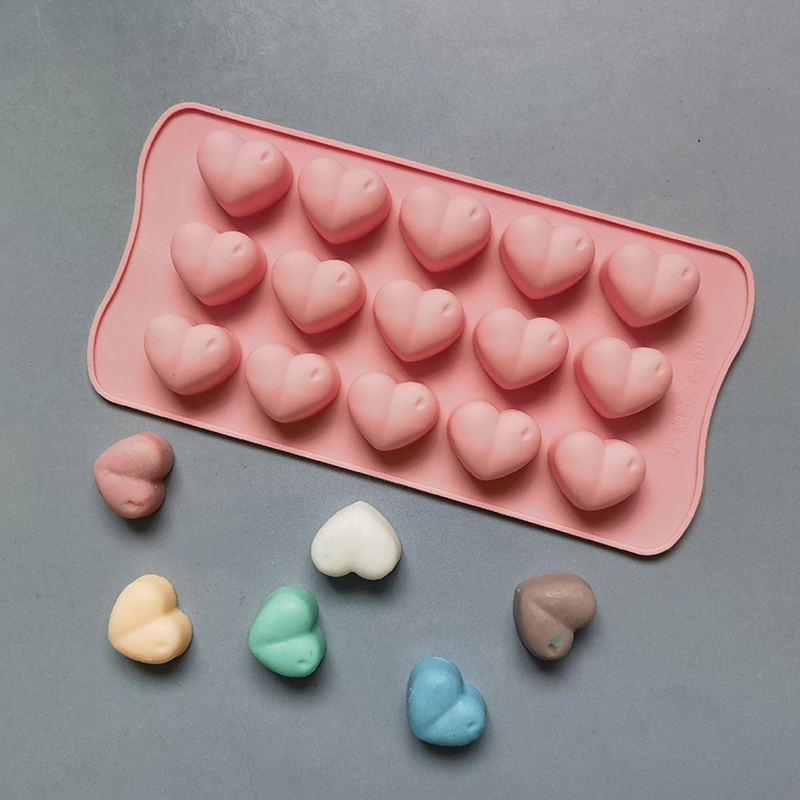 Eco Soap - Nieuwe 15-gaats hartvormige siliconen chocoladevorm Valentijn