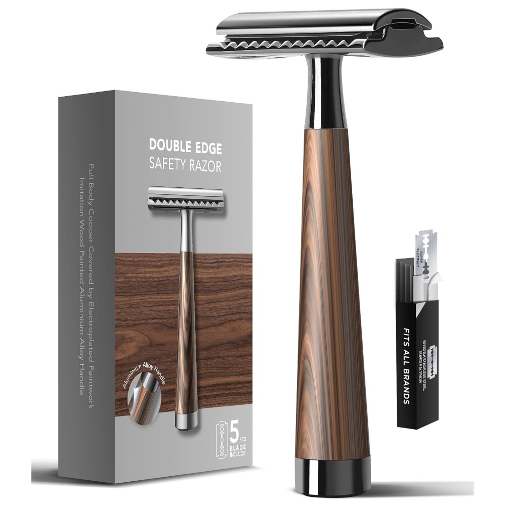 Safety Razor Handle - Professioneel heren dubbelzijdig veiligheidsscheermes, scheermes met