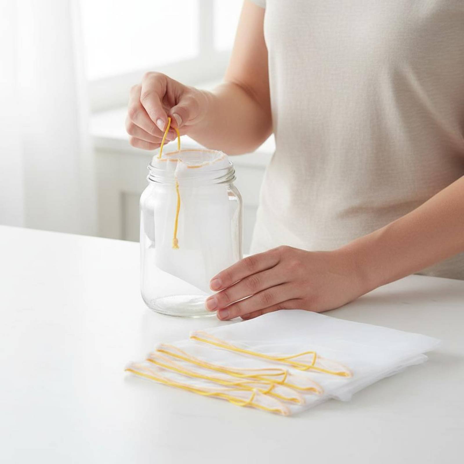 Reusable Bag - 4 stuks honingzeefzakjes Herbruikbare superfijne honingzeefzakjes