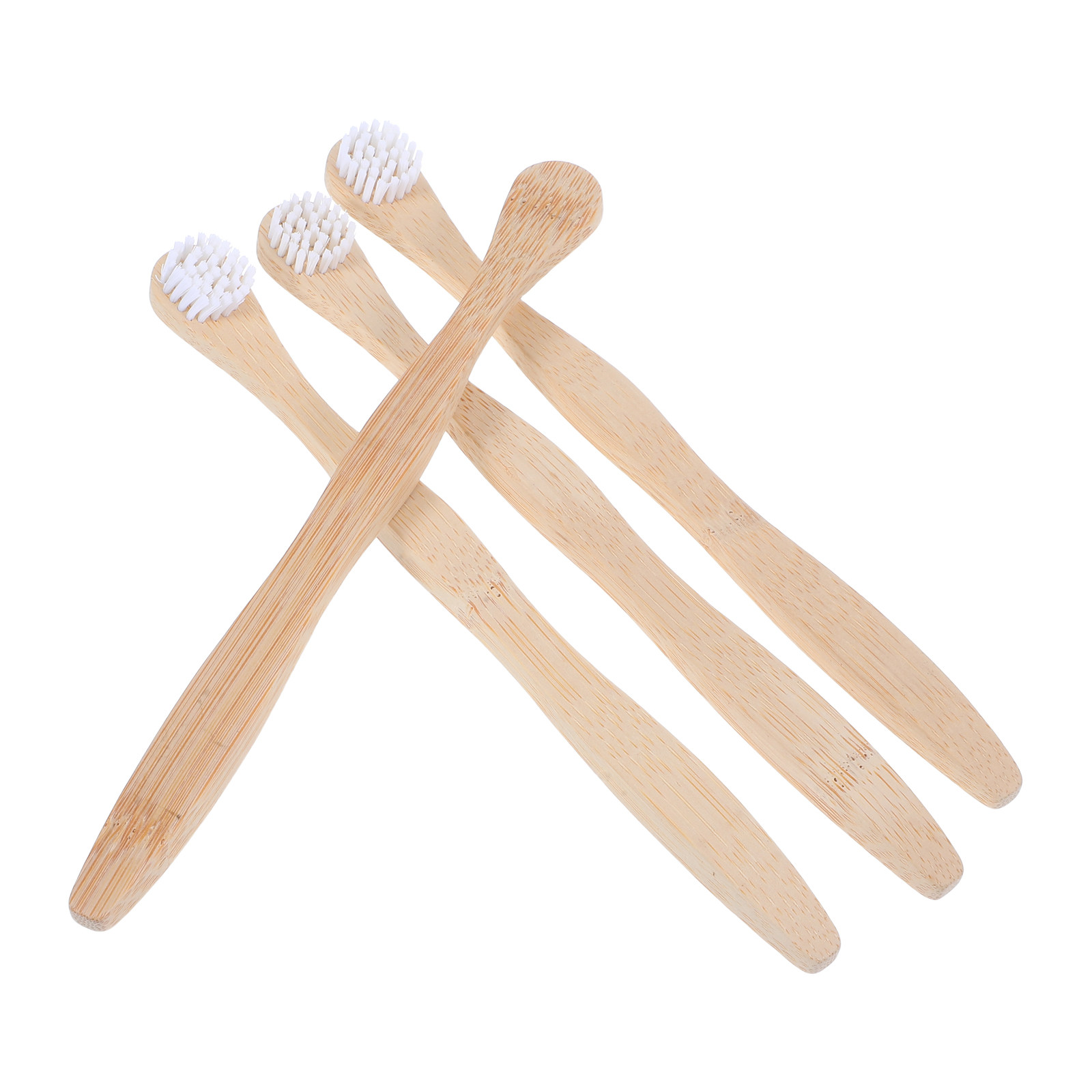 Bamboo Toothbrush - 4-delige set met bamboe tongreiniger, tandenborstel