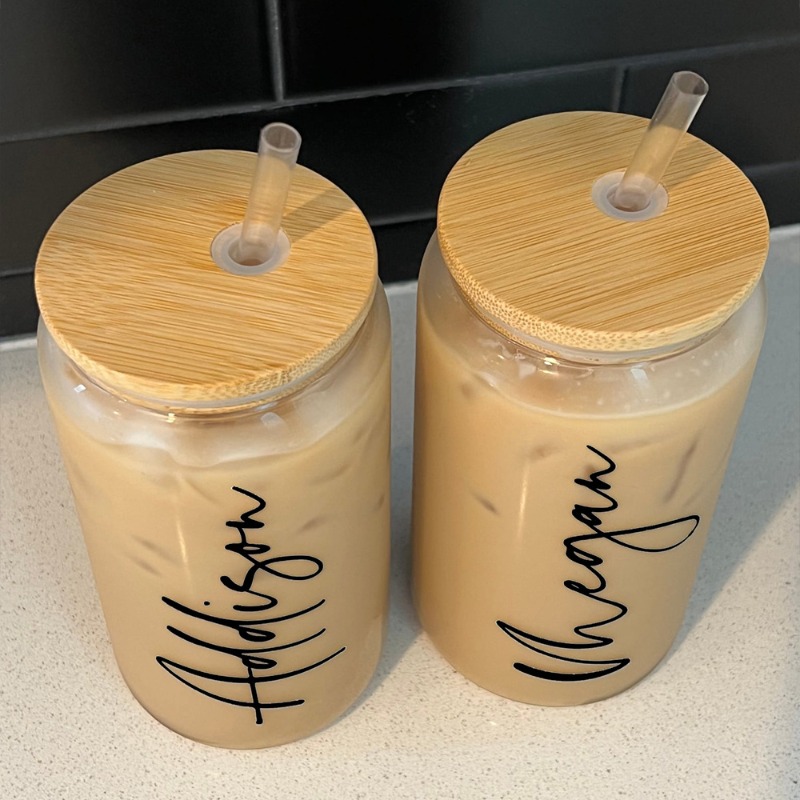 Gepersonaliseerde glazen beker - Reusable Straw recensie en prijs